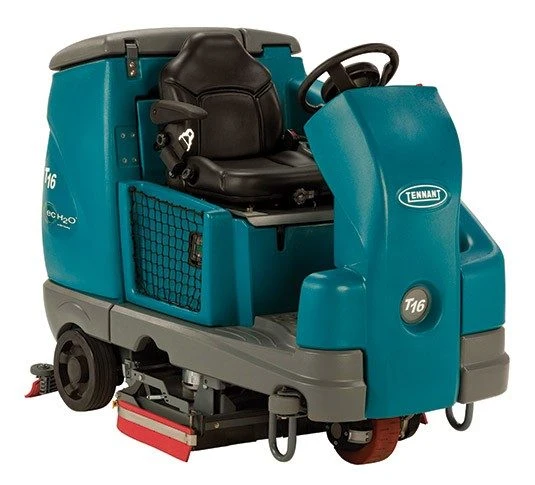 Large industrial ride-on scrubber