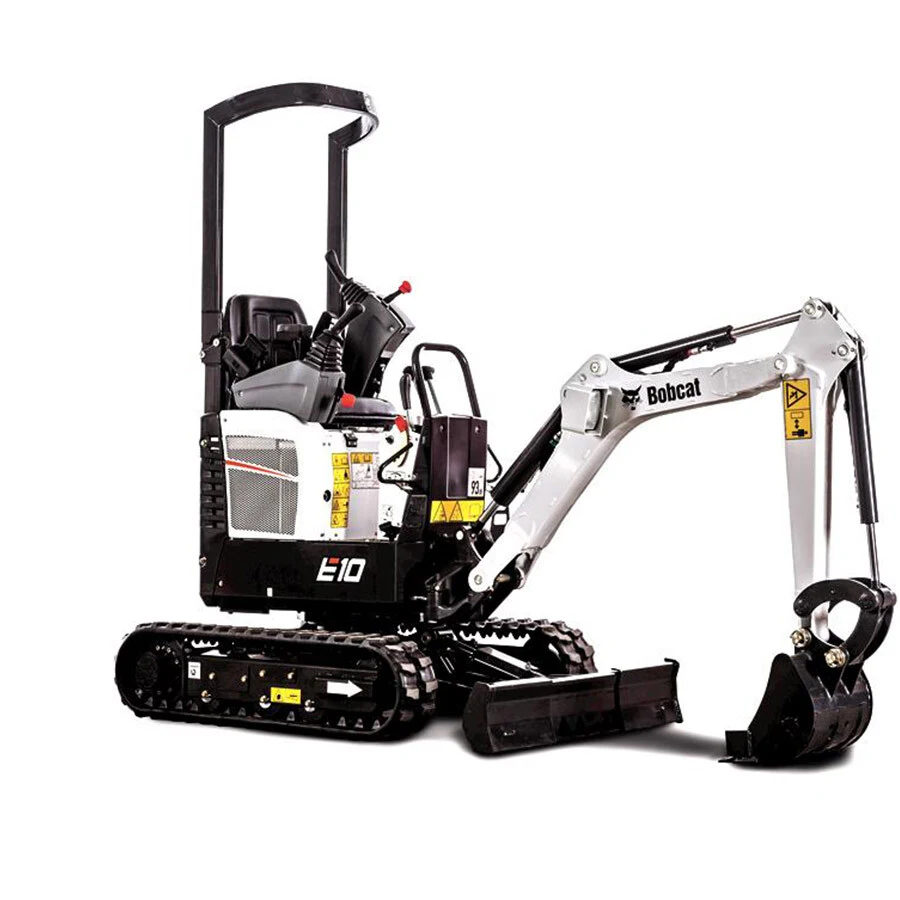 Micro excavator with narrow tracked undercarriage