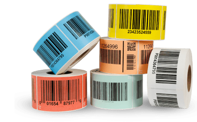 Roll of pallet LPN barcode labels for a warehouse